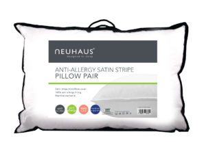 Neuhaus anti-allergy satin stripe pillow pair