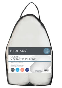 Neuhaus quilted v-shaped pillow